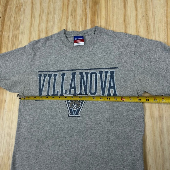 Villanova Wildcats Champion T-Shirt Size Medium Short Sleeve Gray - Picture 6 of 8